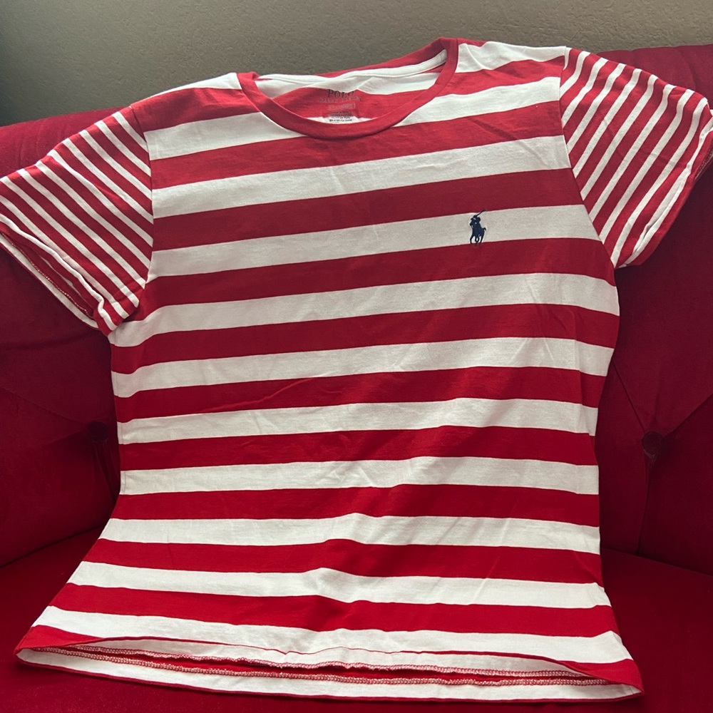 Polo Ralph Lauren Red and White Women’s top